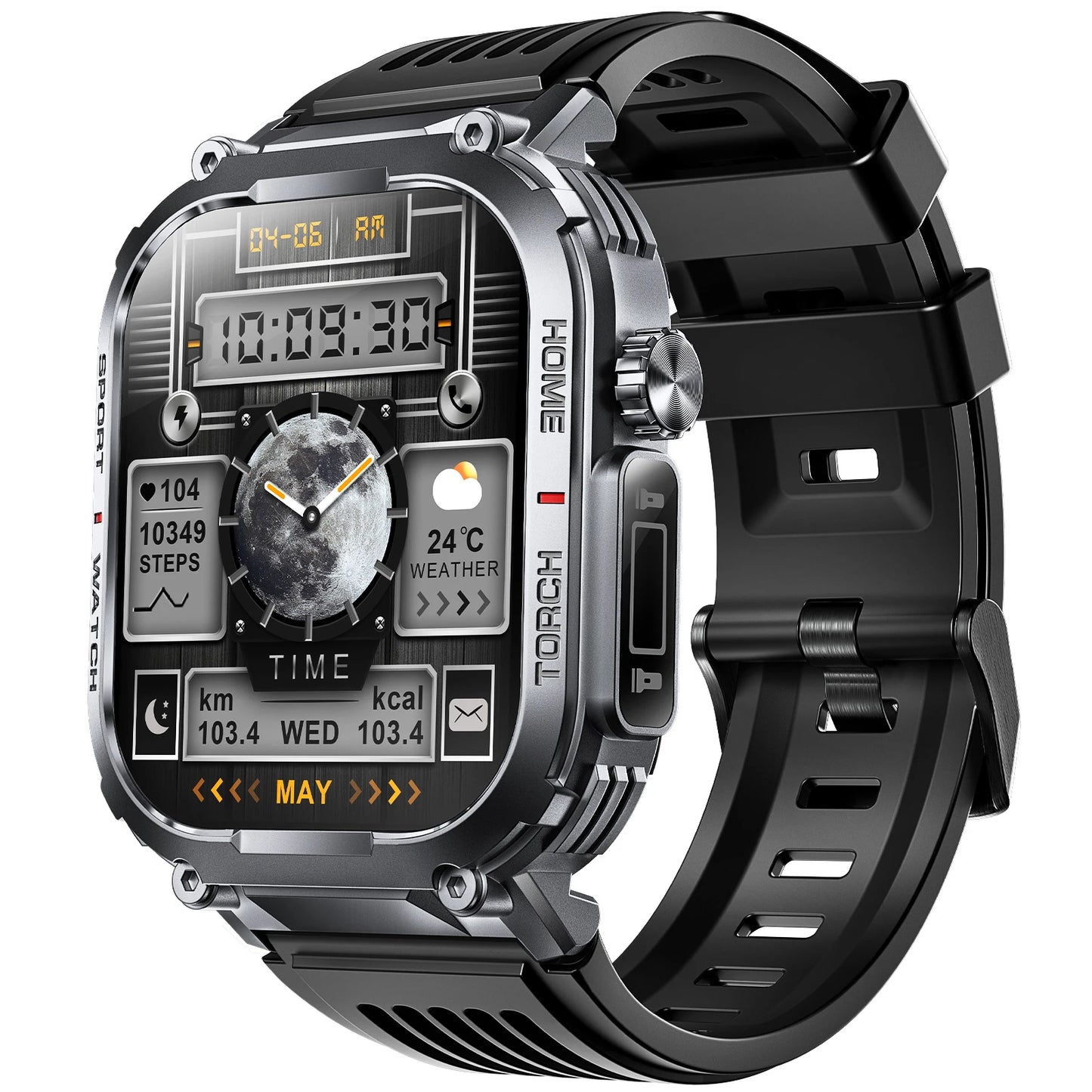 EIGIIS Smart Watch (2024) – 3ATM Waterproof Fitness Tracker with Compass & LED Light