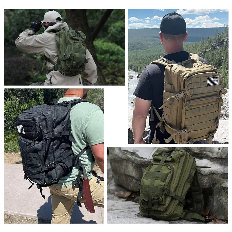 45L/25L /32LTactical Backpack Men's Travel Large Capacity Rucksacks Men Waterproof Outdoor Sports Multi-functional Bags
