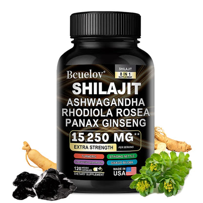 Natural Rhodiola Rosea + Ginseng Extract Supplement, 1525 mg, Supports Whole Body Energy, Joint Health and Muscle Mass