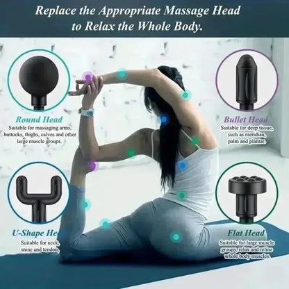 Mini USB Massage Gun – Portable Fascia Relaxer for Neck, Shoulders, and Back, Quiet Muscle Relief for Home and Travel