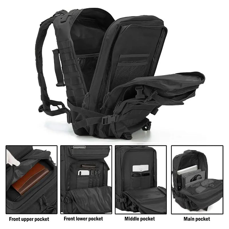 45L/25L /32LTactical Backpack Men's Travel Large Capacity Rucksacks Men Waterproof Outdoor Sports Multi-functional Bags