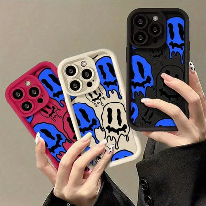 Soft Case For IPhone 17promax/17air 15, 14, 13, 12, 11 Pro Max In Blue And White With Black Case.