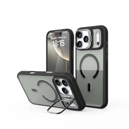 Luxury Matte Transparent Magsafe Kickstand Stand Phone Case For iPhone 17 Air 16 15 14 Plus 13 12 11 17 Pro Max Magnetic Cover