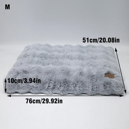 Fluffy Dog Crate Bed for Extra Large Dogs, Plush Faux Fur Crate Pad, Calming Anti Anxiety Dog Bed, Washable Soft Warm Crate