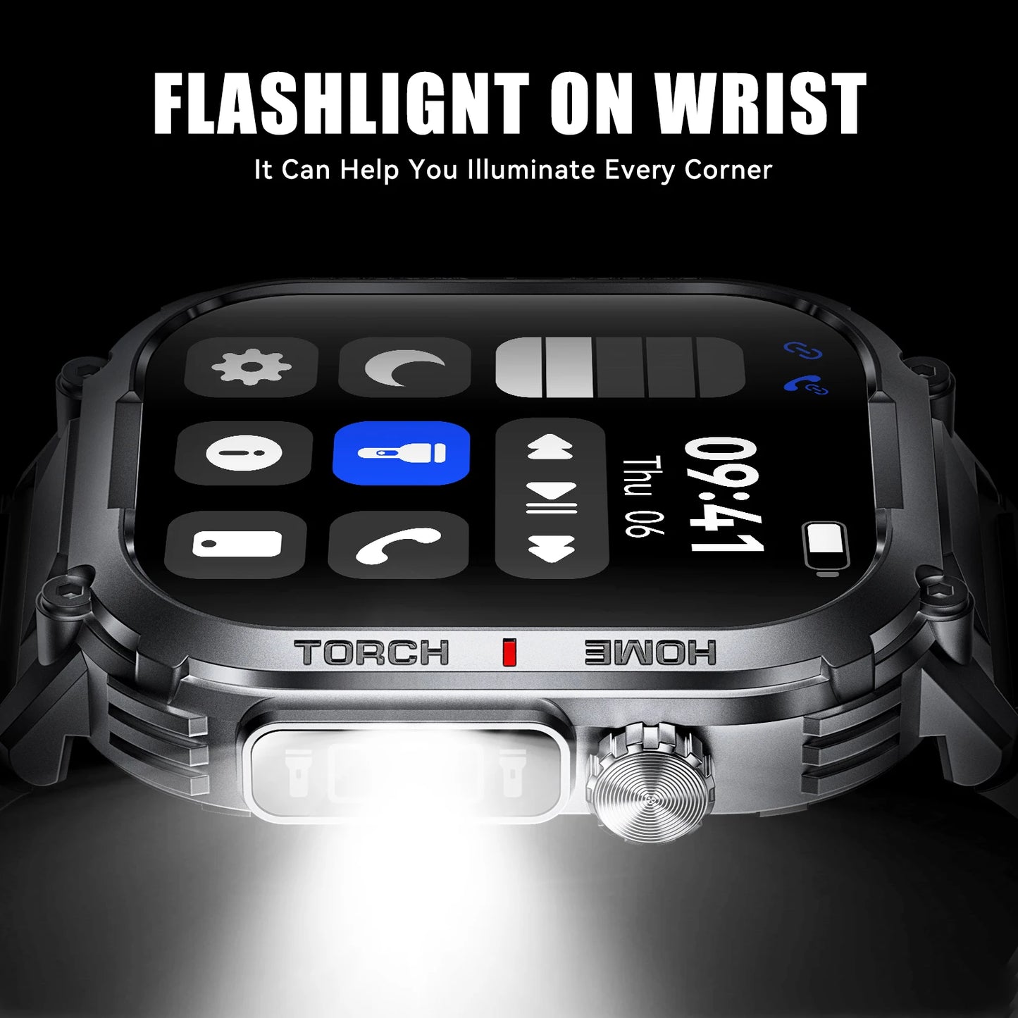 EIGIIS Smart Watch (2024) – 3ATM Waterproof Fitness Tracker with Compass & LED Light