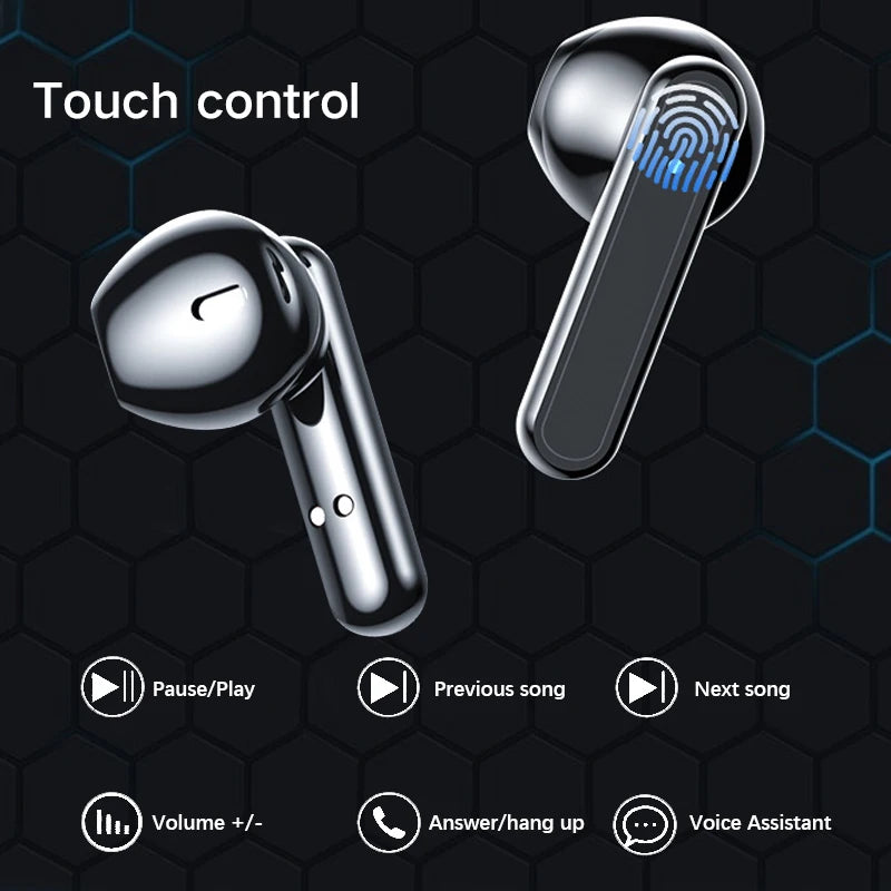 GREATWALL TWS Wireless Bluetooth Earphones LED Digital Display Headsets HiFi Headphones HD Stereo Sports Gaming Touch Earbuds