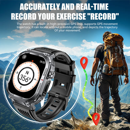 EIGIIS Smart Watch (2024) – 3ATM Waterproof Fitness Tracker with Compass & LED Light