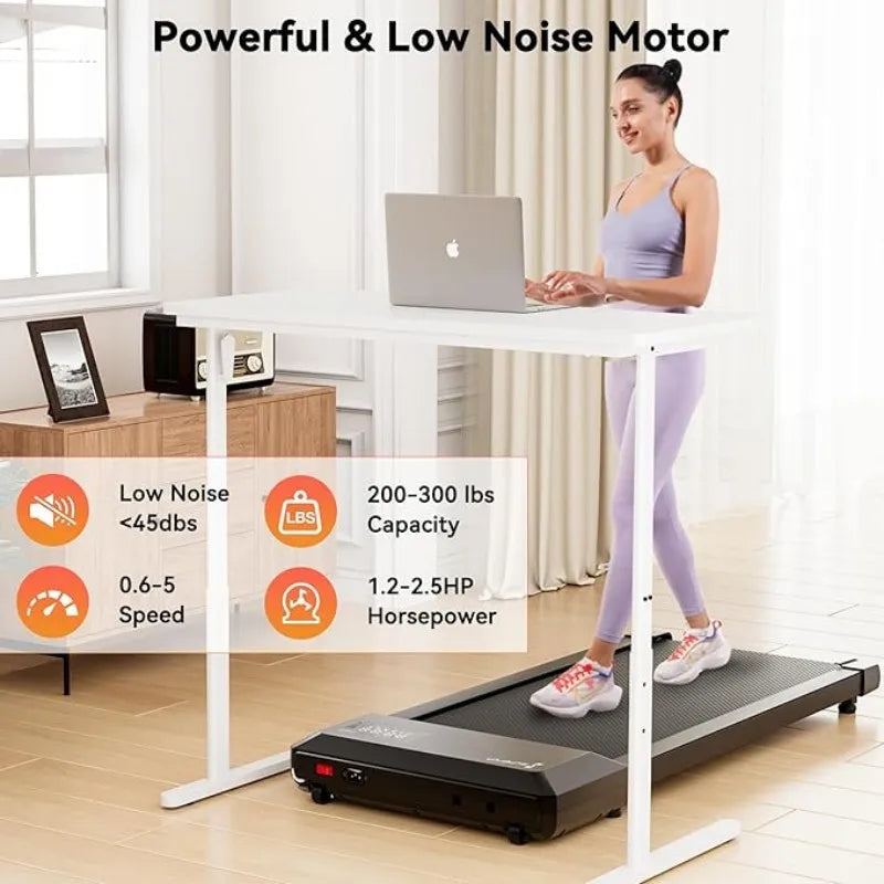 Superun  2-in-1 Home/Office 2.5 HP Walking Treadmill,mini Treadmills for Small Spaces with APP & Remote Control