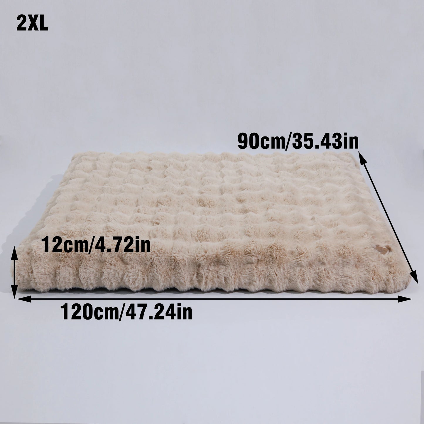 Fluffy Dog Crate Bed for Extra Large Dogs, Plush Faux Fur Crate Pad, Calming Anti Anxiety Dog Bed, Washable Soft Warm Crate