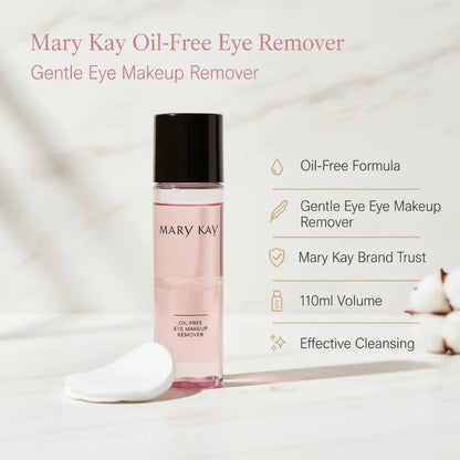 Mary Kay Makeup Remover Oil-Free Gentle for Eyes - Sensitive Skin Cleanser, Removes Residue, Non-Irritating Liquid 3.75 fl oz (110 mL)