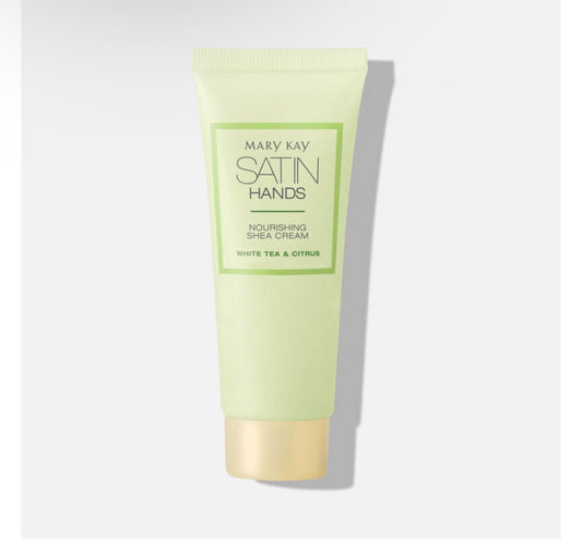 White Tea & Citrus Satin Hands Nourishing Shea Hand Cream - Daily Dry Skin Care Lotion, Deep Hydration Relief, Deep Moisture Softening Treatment